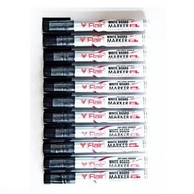 FLAIR White Board Marker  (Set of 10, Black)